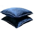 thumbnail image 1 of The HomeCentric Cushion Covers Decorative Navy Blue Pillow Covers Pack of 2 16x16 inch (40x40 cm) Velvet Cushion Cover&nbsp;With Zipper Solid Color Contemporary Pillow Covers Easter - Navy Shimmer, 1 of 4