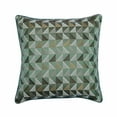 thumbnail image 1 of The HomeCentric Cushion Covers, Decorative Teal Blue Pack of 2, 14x14 inch (35x35 cm) Throw Pillows For Couch, Jacquard Silk Geometric Cushion Cover, Geometric Modern Style Easter - Teal Moire Effects, 1 of 5
