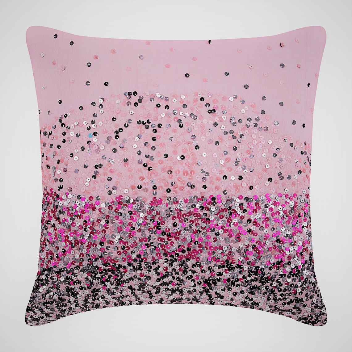 The HomeCentric Grigio Set di 2, 60x60 cm Velluto Euro Pillow