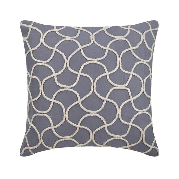 The HomeCentric Cushion Covers, Grey Suede Cushion Cover, 14"x14" Suede Pillowcase, Square Jute Pillow Cover for Bed, Couch, Sofa, Grey Pillow Cover Pack of 2, 14x14 inch (35x35 cm) - Jute Entangled