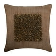 thumbnail image 1 of The HomeCentric Cushion Covers Light Brown Pillow Shams Textured Ribbon Pillow Sham Pack of 2 24x24 inch (60x60 cm) Pillow Sham Square Silk Pillow Sham Pillow Shams Solid - Vintage Champagne Brown, 1 of 3