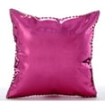thumbnail image 1 of The HomeCentric Cushion Covers, Pack of 2, 22x22 inch (55x55 cm Hot Pink Throw Pillow Cover, Metallic Spikes Pillow Cover, Faux Leather Square Pillowcases, Solid Easter - Hot Pink & Gold Spikes, 1 of 3