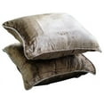 thumbnail image 1 of The HomeCentric Cushion Covers Pack of 2 22x22 inch (55x55 cm) Pillow Cover Light Brown Throw Pillow Cover Solid Color Beaded Cord Pillow Cover Velvet Square Throw Pillow Cover Solid - Choco Shimmer, 1 of 3