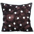 thumbnail image 1 of The HomeCentric Cushion Covers, Pillowcase&nbsp;With Zipper, Decorative Pillow Covers Pack of 2, 22x22 inch (55x55 cm) Brown, Silk Pillow Covers, Handmade Pillow Covers, Abstract - Wine Brown Flower, 1 of 2