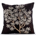 thumbnail image 1 of The HomeCentric Cushion Covers, Throw Pillow Cover For Couch, Brown Pack of 2, 22x22 inch (55x55 cm) Square Zardozi Desert Tree Decorative Pillow Covers, Contemporary Style, Floral - The Desert Life, 1 of 2
