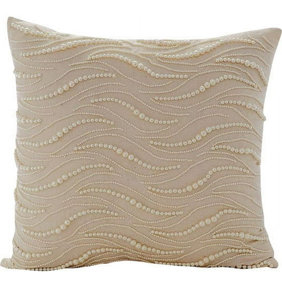 The HomeCentric Cushion Covers, Zippered Pillow Covers, Pillow Covers Pack of 2, 22x22 inch (55x55 cm) Beige, Cotton Throw Pillow Covers, Handmade Pillow Covers, , Abstract Easter - Pearl Charmer