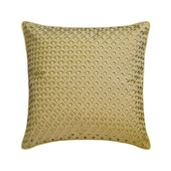 The HomeCentric Custom Cushion Cover, Beige Gold Pack of 2, 14x14 inch (35x35 cm) Throw Pillow Covers, Schiffli Embroidered Schiffli Embroidered Throw Pillows, Geometric Contemporary - Dots Boudoir