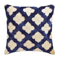 thumbnail image 1 of The HomeCentric Custom Pillow Case, Decorative Blue Pack of 2, 14x14 inch (35x35 cm) Throw Pillows, Linen Ribbon Embroidery, Lattice & Trellis Throw Pillows For Sofa, Geometric Style - Quilling Blue, 1 of 5