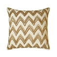 thumbnail image 1 of The HomeCentric Decorative Beige Pack of 2, 24x24 inch (60x60 cm) Throw Pillows, Linen Chevron & Beaded Throw Pillows For Couch, Geometric Pattern Modern Style Easter - Chevron Orel, 1 of 4