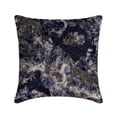 thumbnail image 1 of The HomeCentric Decorative Blue Pack of 2, 22"x22" (55x55 cm) Throw Pillows, Velvet Abstract, Beaded & Handmade Throw Pillows For Couch, Abstract Modern Style - Sapphire Sparkle, 1 of 3