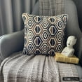 thumbnail image 1 of The HomeCentric Decorative Brown 16"x16" (40x40 cm) Pillow Covers, Velvet Pattern Throw Pillows For Sofa, Geometric Pattern Modern Style - Half Tone, 1 of 10
