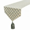 thumbnail image 1 of The HomeCentric Decorative Grey Table Runner 8 Seater Table Runner (16 x 108 inch) Embroidery & Lattice Table Runner, Linen fabric Table Linen, Geometric Modern - Geometrix Threads, 1 of 10