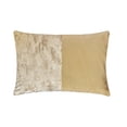 thumbnail image 1 of The HomeCentric Decorative Lumbar Pillow Cover Beige , Pack Of 2, 12"x26" (30x65 cm) Suede Patchwork, Foil Oblong Pillow Cover For Sofa, Couch, Bed, Patio And outdoor, Modern Style - Gold Glint, 1 of 9