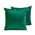 thumbnail image 1 of The HomeCentric Decorative Lumbar Pillow Cover Emerald Green Pack Of 2, 12"x26" (30x65 cm) Art Silk Plain & Solid Oblong Pillow Cover, Solid Modern Style - Dark Green Luxury, 1 of 5