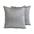 thumbnail image 1 of The HomeCentric Decorative Lumbar Pillow Cover Silver Grey Pack Of 2, 12"x26" (30x65 cm) Art Silk Plain & Solid Oblong Pillow Cover, Solid Modern Style - Silver Gray Luxury, 1 of 5
