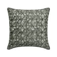 thumbnail image 1 of The HomeCentric Decorative Pillow Sham, Grey Pack of 2, 26x26 inch (65x65 cm) Euro Shams, Silk Quilted Jacquard Euro Shams For Couch, Geometric Pattern Modern Style Easter - Symmetry, 1 of 3