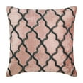 thumbnail image 1 of The HomeCentric Decorative Pink Velvet Pillow Cover, Square Lattice Embroidered Pink Pillow Cover Couch, Bed, Sofa, Pink Pillow Cover Pack of 2, 18x18 inch (45x45 cm) - Flirty Lattice, 1 of 3