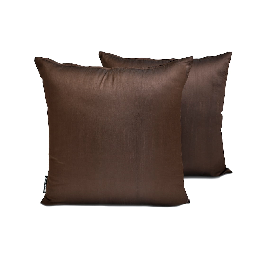 The HomeCentric Decorative Plain Pillow Cover Brown Pack of 2, 12"x12