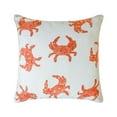 thumbnail image 1 of The HomeCentric Decorative Throw Pillow cover Coral 20"x20" (50x50 cm) Cotton Coastal, Crab, Embroidery, Sequins Pillow Case, Coastal Modern Style - Crab Claw, 1 of 4