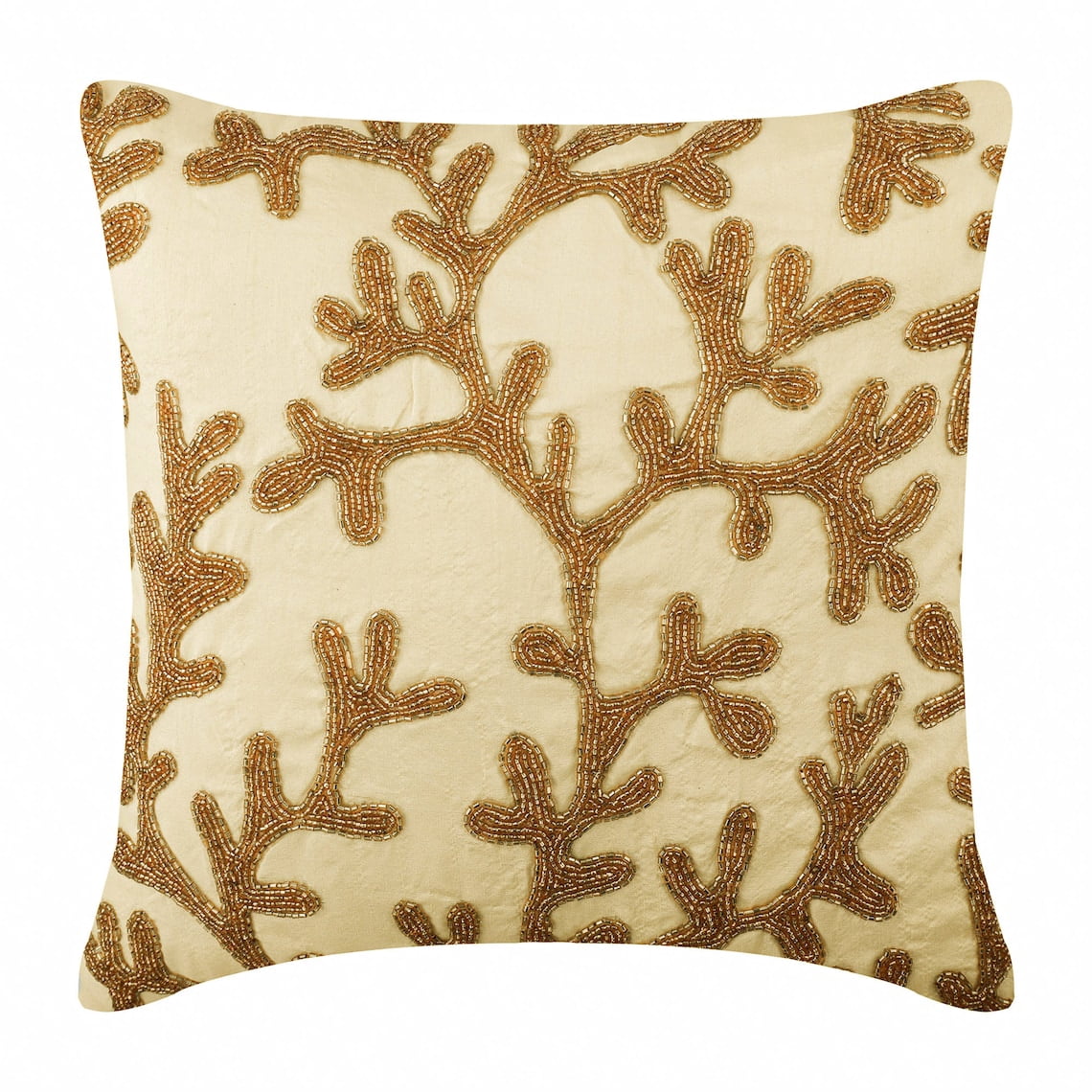 The HomeCentric Decorativo Rosa e Oro 50 x 50 cm Cuscino, Seta Fodere per cuscini, Rosa Fodera per cuscino con, Moderno Astratto - Damask Silk Pink
