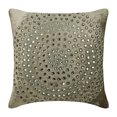 thumbnail image 1 of The HomeCentric Grey Cushion Cover 18 x 18 Velvet Pillow Cover Crystal Embroidery Decorative Pillow for Bed Sofa Couch, Grey Pillow Cover Pack of 2, 18x18 inch (45x45 cm) , Circles - Crystal Wonder, 1 of 3
