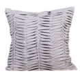 thumbnail image 1 of The HomeCentric Grey Pillows Cover Textured Pintucks Solid Color Decorative Pillows Cover Pack of 2 14x14 inch (35x35 cm) Throw Pillow Covers Faux Suede Throw Pillows Cover Solid - Grey Wind Folds, 1 of 5
