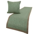 thumbnail image 1 of The HomeCentric King / Queen / Twin Blue & Beige Decorative CA King 86"x18" Bed Runner With 2 Pillow Cover, Damask Bed Scarf on Jacquard fabric - Arabella, 1 of 4