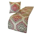 thumbnail image 1 of The HomeCentric King / Queen / Twin Pink Decorative Full 68"x18" Bed Runner With 2 Pillow Cover, Quilted & Damask Bed Scarf on Silk fabric - Emre, 1 of 4