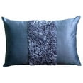 thumbnail image 1 of The HomeCentric Pack of 2, 12"x22" (30x55 cm) Lumbar Pillow Cover, Blue Lumbar Pillow Cover, Textured Ribbon Lumbar Pillow Cover, Art Silk Rectangle Cushion Covers, Modern Lumbar Pillow - Blue Love, 1 of 4