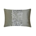 thumbnail image 1 of The HomeCentric Pack of 2, 12"x22" (30x55 cm) Lumbar Pillow Cover, Silver Lumbar Pillow Cover, Textured Ribbon Lumbar Pillow Cover, Art Silk Rectangle Decorative Pillows Cover - Vintage Silver Love, 1 of 3