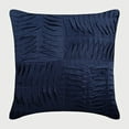 thumbnail image 1 of The HomeCentric Pillow Cases, Pillow Covers 24x24 Navy, Navy Blue Shams, Textured Pintucks Solid Color Pillow Shams, Pack of 2, 24x24 inch (60x60 cm) Pillow Sham, Square Cotton Linen - Navy Knight, 1 of 3