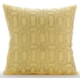 thumbnail image 1 of The HomeCentric Pillow Cases, Pack of 2, 12x12 Inches Square Decorative Throw Pillow Cover Yellow Linen Pillow Cover With Bead Embroidery Easter - Yellow Palace, 1 of 5