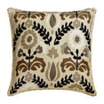 thumbnail image 1 of The HomeCentric Pillow Cover, Beige Pillow Cover&nbsp;Sofa, Pack of 2, 22x22 inch (55x55 cm) Linen Accent Throw&nbsp;Pillows, Pillow Covers with Embroidery, Nature, Floral, Contemporary - Folk Song, 1 of 3