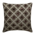 thumbnail image 1 of The HomeCentric Pillow Cover, Gray Pack of 2, 22x22 inch (55x55 cm) Throw Pillow Covers, Linen Sequins & Lattice Throw Pillows For Couch, Geometric Pattern Modern Style Easter - Winter Check, 1 of 3
