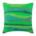 thumbnail image 1 of The HomeCentric Pillow Cover, Green Pillow Cases, Multicolor 3D Sequins Bead Waves Pillow Cover, Pack of 2, 20x20 inch (50x50 cm) Pillow Cover, Pillow Cases, Square Silk Throw, Abstract - Green Garden, 1 of 3