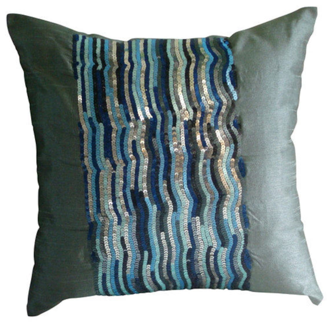 The HomeCentric Blu Reale 65x65 cm Art Silk Federa Guanciale, Blu