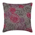 thumbnail image 1 of The HomeCentric Pillow Cover Grey Pillow case Art Deco Floral Cushion Cover Pack of 2 12x12 inch (30x30 cm) Pillow CoverCotton Linen Square Cushion Cover Multi Color Beaded Rose Flower - Rose Diva, 1 of 5