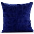 thumbnail image 1 of The HomeCentric Pillow Cover Pack of 2 22x22 inch (55x55 cm) Throw Pillow Cover Blue Throw Pillow Cover Couch Textured Pintucks Solid Pillow Cover Cotton Linen Pillow Cover Patchwork - Electricity, 1 of 3