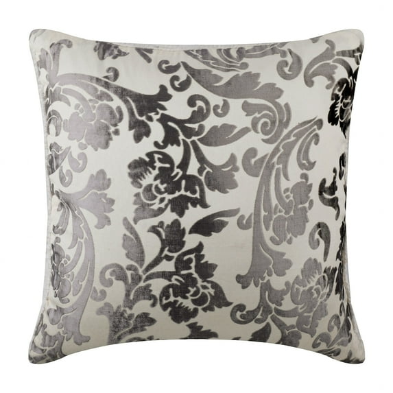 The HomeCentric Pillow Cover, Paloma Grey Pillow Covers Pack of 2, 16x16 inch (40x40 cm), Velvet Decorative Toss Pillows, Nature & Floral, Ivy, Designer Pillowcases Easter - Paloma Grey Floral