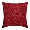 thumbnail image 1 of The HomeCentric Pillow Cover Red Bling Decorative Throw Pillow Cover Accent Pillow Couch Sofa Bed Pack of 2 12x12 inch (30x30 cm) Red Silk Pillow Cover Red Sequins Embroidered Solid - Red Glitterati, 1 of 5