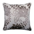 thumbnail image 1 of The HomeCentric Pillow Cover With Zipper Grey Pack of 2, 14x14 inch (35x35 cm) Couch PillowCases Burnout Velvet Fabric Zippered Pillow Covers Nature & Floral Contemporary - Grey Floral Beauty, 1 of 5