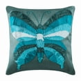 thumbnail image 1 of The HomeCentric Pillow Covers Blue Pillow Shams Multicolor Butterfly Ribbon Pillow Shams Pack of 2 24x24 inch (60x60 cm) Pillow Sham Square Silk Pillow Shams Pillow Shams Birds - Butterfly Dreams, 1 of 3