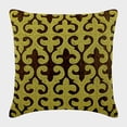 thumbnail image 1 of The HomeCentric Pillow Covers, Brown Lemon Grass Throw Pillow Cover, Square Bead Embroidered Pack of 2, 18x18 inch (45x45 cm) Silk Pillow Cover Bed, Sofa, Couch, Brown Pillow Cover - Adara, 1 of 3