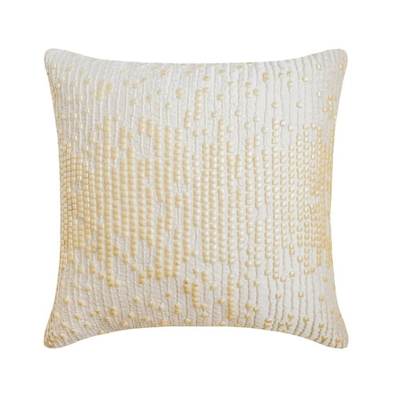 The HomeCentric Pillow Covers, Ivory European Sham Covers Pack of 2, 26x26 inch (65x65 cm), Taffeta Euro Pillow Shams, Abstract, Pearl, Striped, European Pillow Covers Easter - Tits And Bits