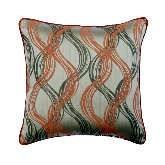 The HomeCentric Pillow Covers, Orange Pack of 2, 18"x18" (45x45 cm) Throw Pillow Covers, Jacquard Abstract Throw Pillows For Sofa, Abstract Pattern Contemporary Style Easter - Twirl Illusions