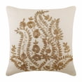 thumbnail image 1 of The HomeCentric Pillow Covers, Throw Pack of 2, 20x20 inch (50x50 cm) Pillow Cover White, Indian Paisley Traditional Pillows Cover, Floral Throw Pillow Covers, Cotton Linen - Gold Magical Garden, 1 of 3