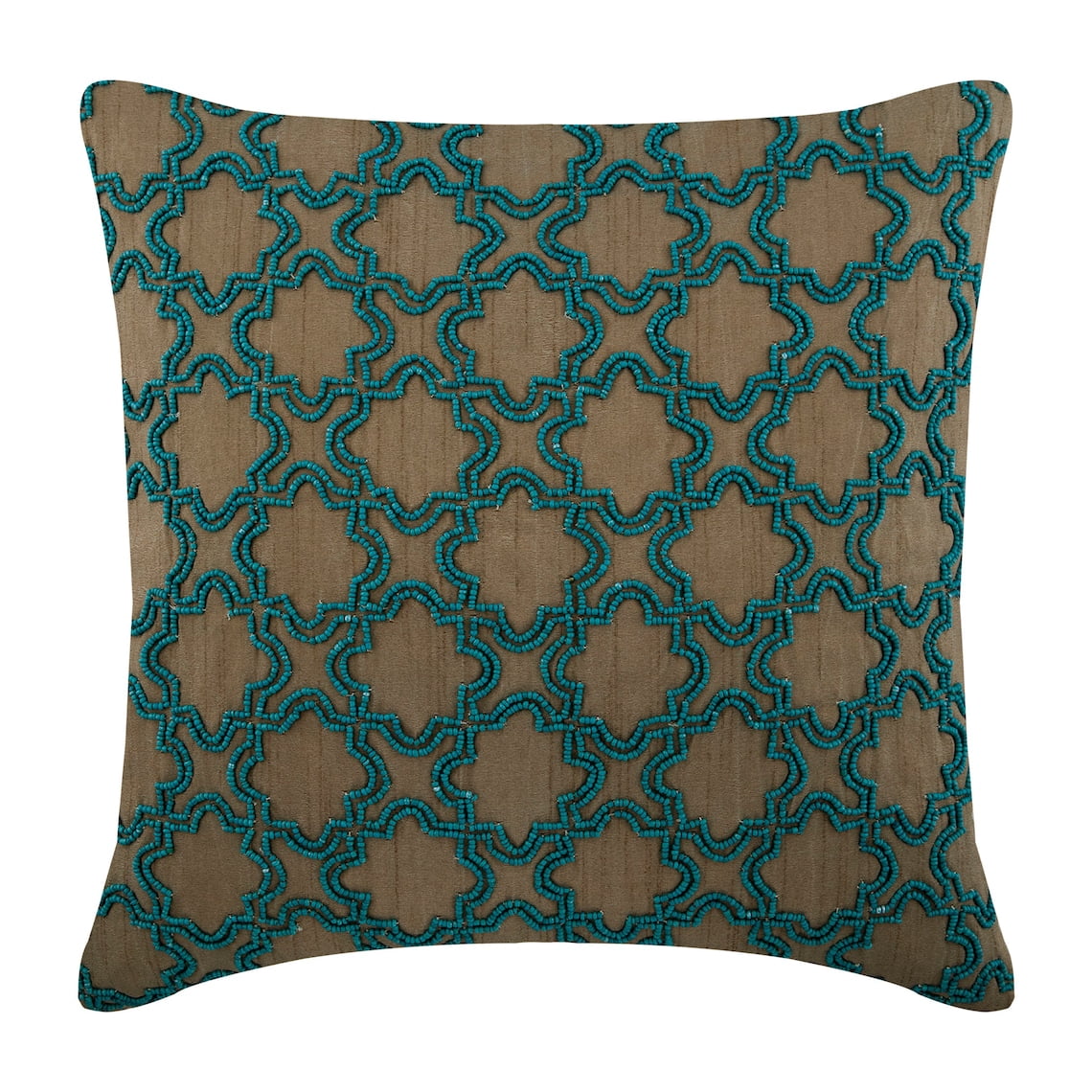 The HomeCentric Federa Per Cuscino Euro In Seta Artificiale – Bianca 60x60 Cm – Con Cerniera Nascosta – Turkish Border
