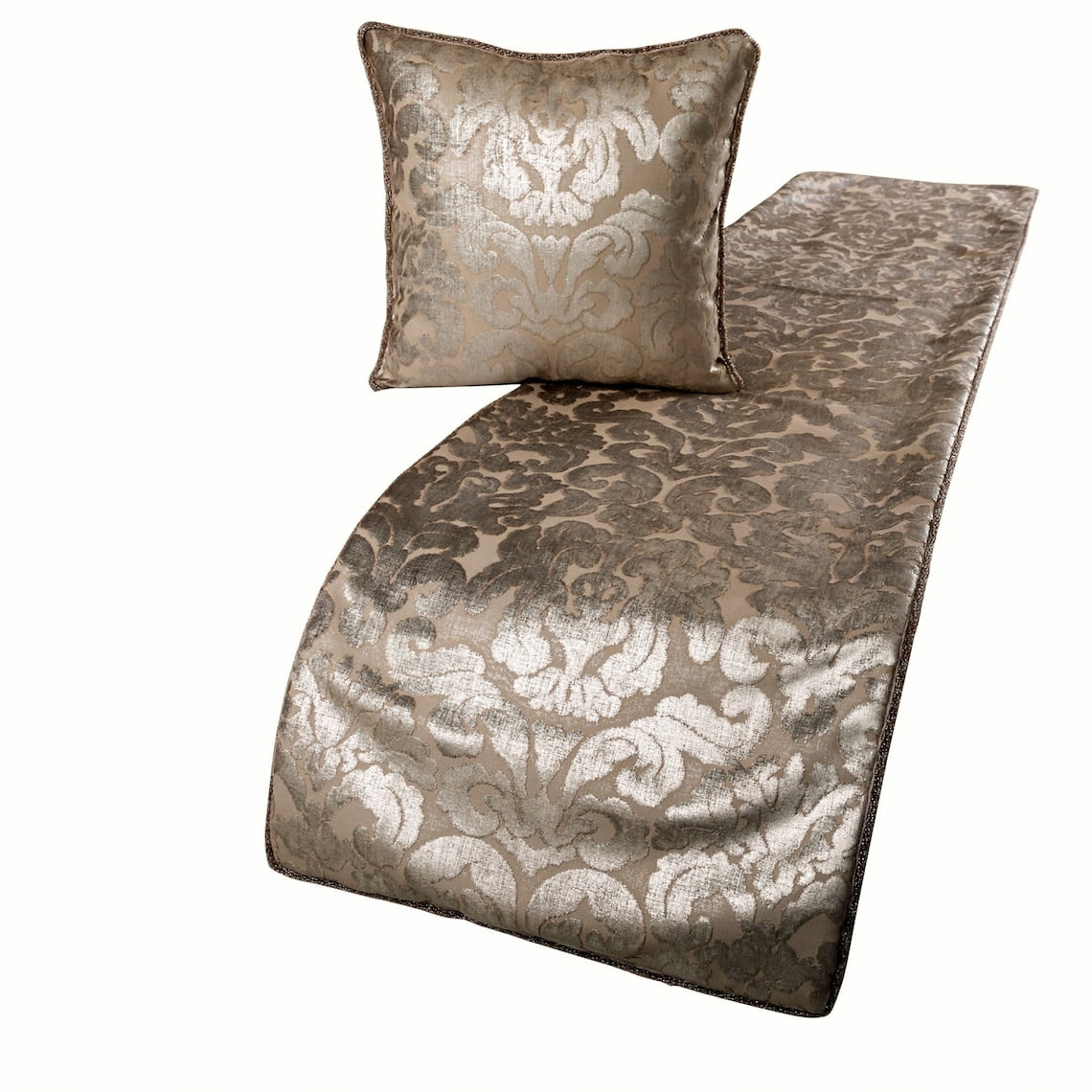 The HomeCentric Silver Bed Runner, Full Size 68"x18" Decorative Bed