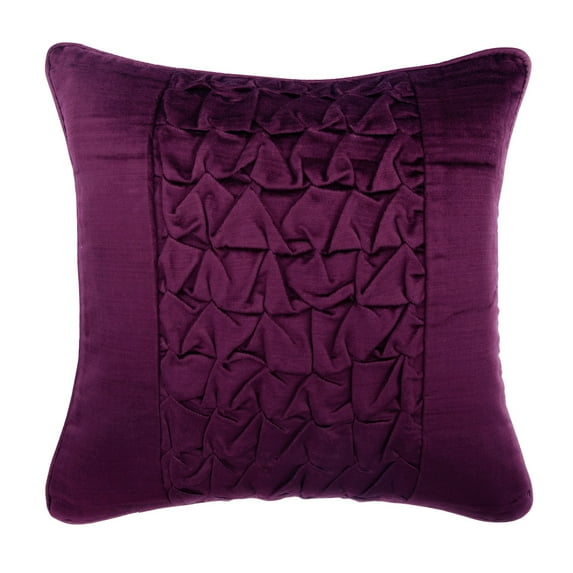 The HomeCentric Throw Pillow Covers, Decorative Pillow Covers Pack of 2, 24x24 inch (60x60 cm) Purple, Velvet Throw Pillow Covers, Handmade Pillow Covers, Solid Pillow Shams, Throw Pillow - Plum Knots