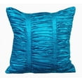 thumbnail image 1 of The HomeCentric Throw Pillow Covers, Gathered Fabric Pattern Blue Pack of 2, 24x24 inch (60x60 cm) Pillow Sham Covers, Solid Color Euro Pillow Shams, Modern Pillow Shams Easter - Blue Beauty, 1 of 2